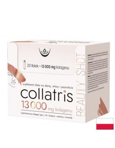 Течен колаген Collatris 13000 mg + витамини и минерали – За коса, кожа и нокти, 20 флакона за пиене х 25 ml