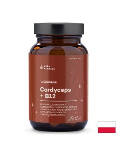 Mycodrop Кордицепс 500 mg + витамин B12 50 µg – При умора и физическо изтощение, 60 капсули - Енергия