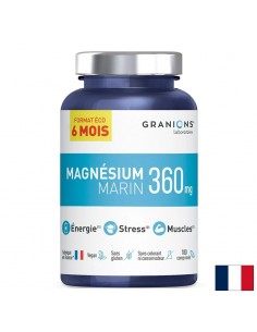 Морски магнезий 360 mg с витамин B6 за мускулите и нервната система, 180 таблетки