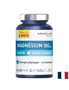 Магнезий (морски оксид и бисглицинат) 360 mg + витамин В6, 180 таблетки