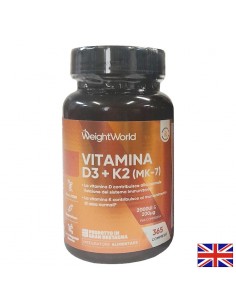 Витамин D3 2000 IU и K2 200 µg за костната система, 365 таблетки - Кости и стави