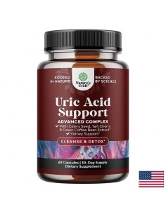 Uric Acid Support – Нормални нива на пикочна киселина и бъбречна подкрепа, 60 капсули - Кости и стави