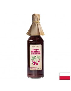 Малинов сироп с пчелен мед, пастьоризиран, 500 ml - Сироп
