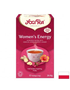 Аюрведичен чай Women’s Energy с хибискус, мента и листа от малина, БИО, 17 пакетчета