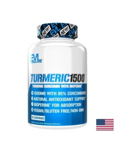 Turmeric 1500 – Куркума (95% куркуминоиди), с черен пипер, 500 mg, 90 капсули