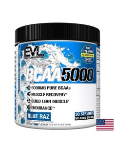 BCAA5000 – Разклонени аминокиселини 5000 mg, с вкус на синя малина, 267 g