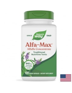 Люцерна концентрат ALFA-MAX - Детоксикатор, източник на ценни нутриенти, 525 mg, 100 капсули - Хормонални проблеми