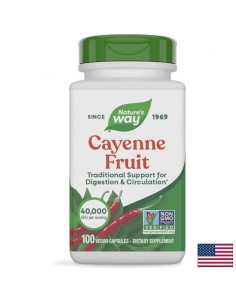 Лют червен пипер - Кръвообращение, храносмилане, метаболизъм, 450 mg, 100 капсули - Лют червен пипер