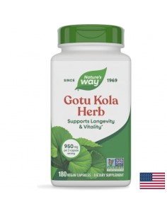 За кръвообращението, венозната система и мозъка - Готу кола, 475 mg, 180 капсули - Мозъчна функция,памет, концентрация