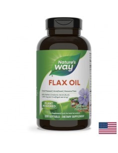 Ленено масло – висока концентрация, максимум сила - Flax Oil Max Strength 52% ALA, 1300 mg, 200 софтгел капсули