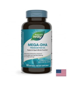 Mega-DHA - омега-3 с 838 mg DHA и 338 mg EPA в дневна доза, 60 софтгел капсули - Грижа за очи и зрение