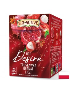 Hot Desire – Плодов чай с ягода, нар и личи, 20 филтърни пакетчета х 2,5 g