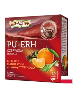 Пу-ер чай с мандарина и лимонена трева, 40 филтърни пакетчета х 1,8 g