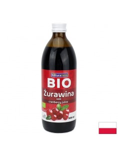 100% БИО сок от червени боровинки, от концентрат, 500 ml - Плодови
