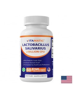 Lactobacillus salivarius – 2 млрд. активни пробиотици с инулин, 60 DRcaps капсули
