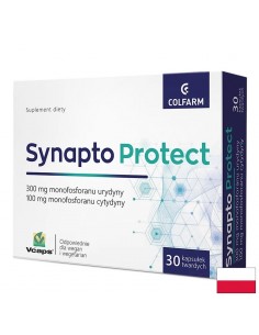 Synapto Protect - Уридин монофосфат 300 mg и цитидин монофосфат 100 mg, 30 растителни капсули - Стрес и добро настроение