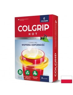 Colgrip Hot с черен бъз, витамин C и цинк – За имунната система, 8 сашета - Витамин C