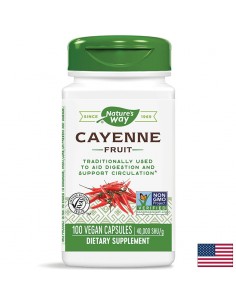 Лют червен пипер - Кръвообращение, храносмилане, метаболизъм, 450 mg, 100 капсули 2
