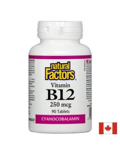 Витамин В12 250 mcg 90 таблетки Natural Factors - 1 - Витамин B