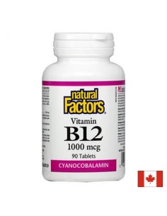 Витамин В12 1000 mcg 90 таблетки Natural Factors - 1 - Витамин B