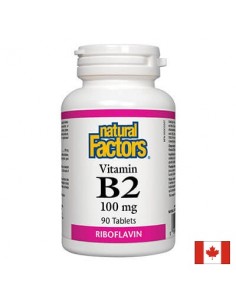 Витамин В2 100 mg Natural Factors - 1 - Грижа за очи и зрение