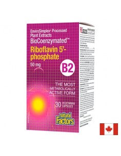 Витамин В2 (Рибофлавин-5-фосфат) 50 mg Natural Factors - 1 - Грижа за очи и зрение
