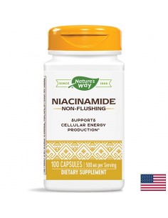 Ниацинамид (витамин В3/непредизвикващ зачервяване) 500 mg Nature’s Way - 1 - Витамин B