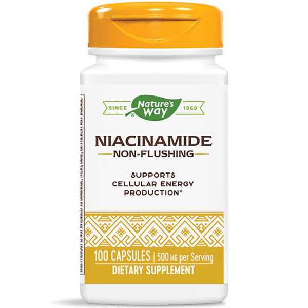 Ниацинамид (витамин В3/непредизвикващ зачервяване) 500 mg Nature’s Way - 1