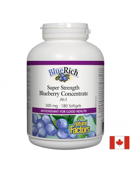 Синя боровинка супер концентрат BlueRich® 500 mg Natural Factors - 1