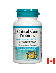 Critical Care Probiotic 100 млрд. активни пробиотици, 9 щама формула Natural Factors - 1 - Пробиотици и пребиотици
