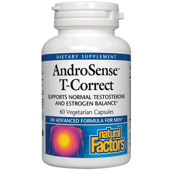 AndroSense™ T-Correct /Тестостерон & естроген баланс формула/ x 60 капсули Natural Factors - 1