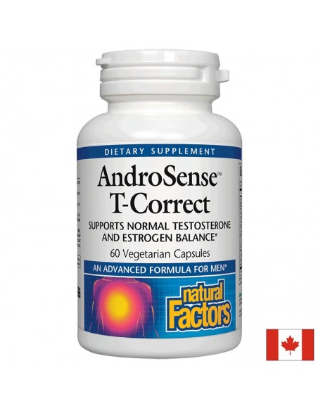 AndroSense™ T-Correct /Тестостерон & естроген баланс формула/ x 60 капсули Natural Factors - 1