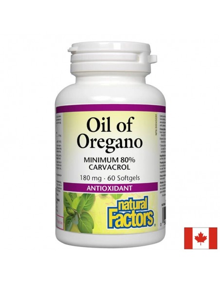 Риган /масло органик/ 180 mg x 60 софтгел капсули Natural Factors - 1