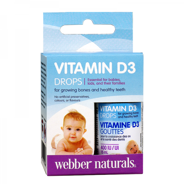 Витамин D3 капки 400 IU /1 x 15 ml/ Webber - 1