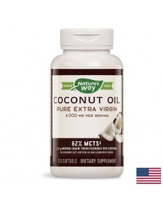 Кокосово масло оргáник 1000 mg (чисто, студено пресовано) Nature’s Way