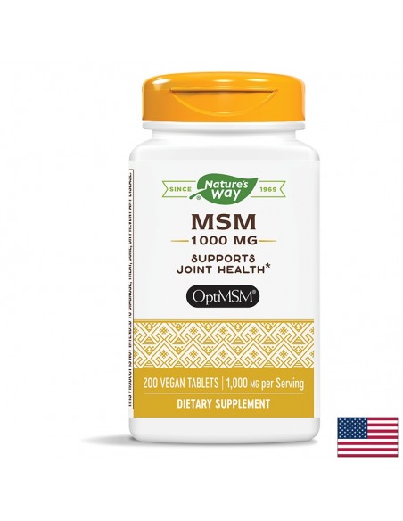 МСМ / Метилсулфонилметан 1000 mg x 200 таблетки Nature’s Way - 1