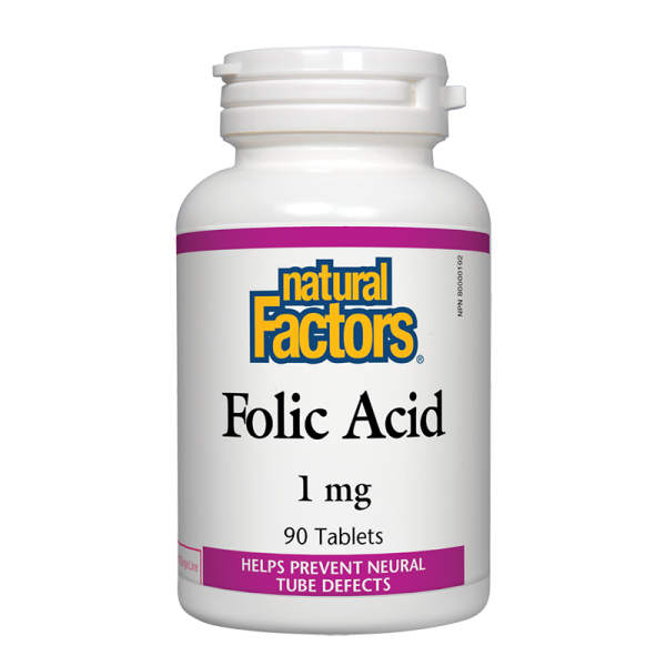 Фолиева киселина 1 mg Natural Factors - 1