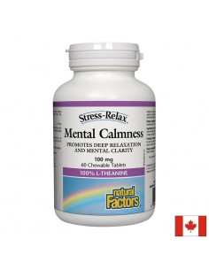 Mental Calmness® Л-ТЕАНИН 125 mg /При стрес/ Natural Factors - Безсъние, проблеми със съня