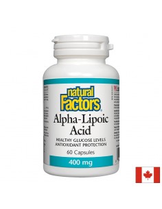 Алфа-липоева киселина 400 mg x 60 капсули Natural Factors - Клетъчно здраве