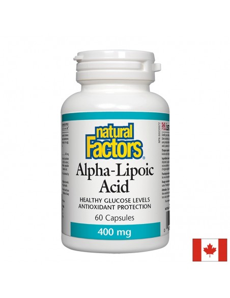 Алфа-липоева киселина 400 mg x 60 капсули Natural Factors