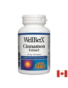 WellBetX® КАНЕЛА ЕКСТРАКТ 150 mg Natural Factors - Канела