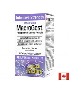 MacroGest™ Keto Paleo Full Spectrum Ензимна формула  x 60 капсули Natural Factors - Ензими