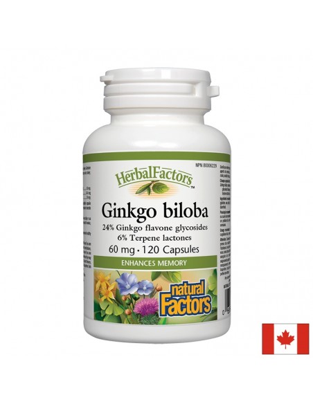 Гинко Билоба 60 mg х 120 капсули Natural Factors