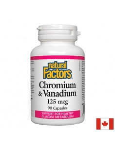 Хром & ванадий 125 µg Natural Factors