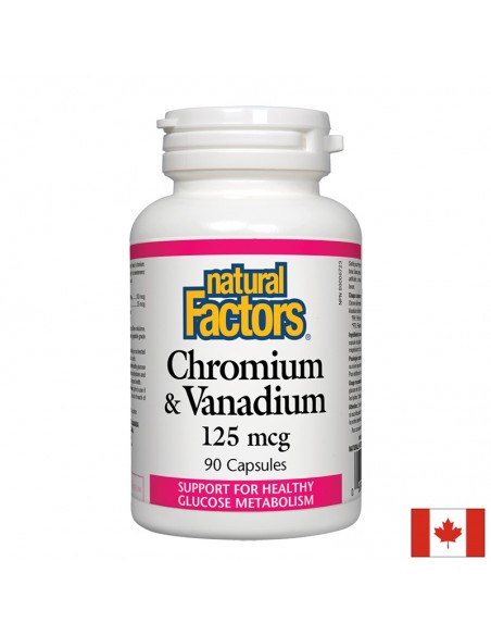 Хром & ванадий 125 µg Natural Factors