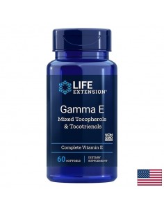 Gamma E Mixed Tocopherols & Tocotrienols / Витамин Е (миксирани токофероли и токотриеноли) х 60 софтгел капсули - Витамин E