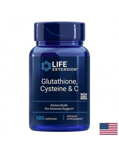 Glutathione, Cysteine & C / Глутатион, Цистеин и витамин С х 100 капсули - Витамин C