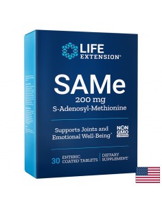SAMe - S-Adenosyl-Methionine/ САМе - С-Аденозил-Метионин 200 mg х 30 стомашно-устойчиви таблетки - Депресия, тревожност, паническо разстройство