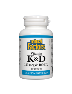 Витамин К2 120 mcg и D3 1000 IU, 60 софтгел капсули 2