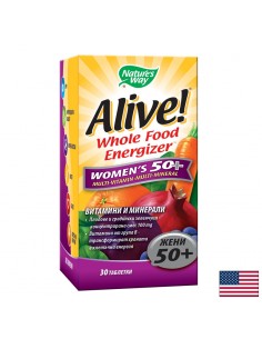 Мултивитамини за жени 50+ Алайв - Alive! Whole Food Energizer Women's 50+, 30 таблетки - Мултивитамини